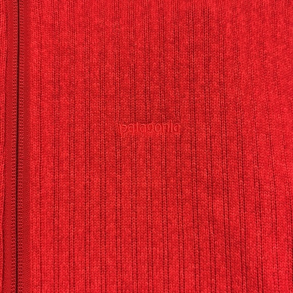 Patagonia Cables Better Sweater Full Zip Up Jacket Pink Ribbed Knit - Picture 3 of 6